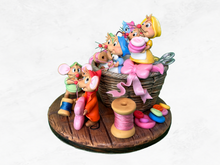 Load image into Gallery viewer, Busy Mice Party Decorations, Mice in a Basket, Silly Home Decor
