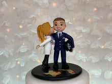 Load image into Gallery viewer, US Air Force and Doctor Wedding Cake Topper Figurine