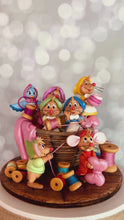 Load and play video in Gallery viewer, Busy Mice Party Decorations, Mice in a Basket, Silly Home Decor
