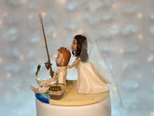 Load image into Gallery viewer, Gone Fish'n Wedding Cake Topper Figurine
