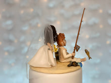 Load image into Gallery viewer, Gone Fish'n Wedding Cake Topper Figurine

